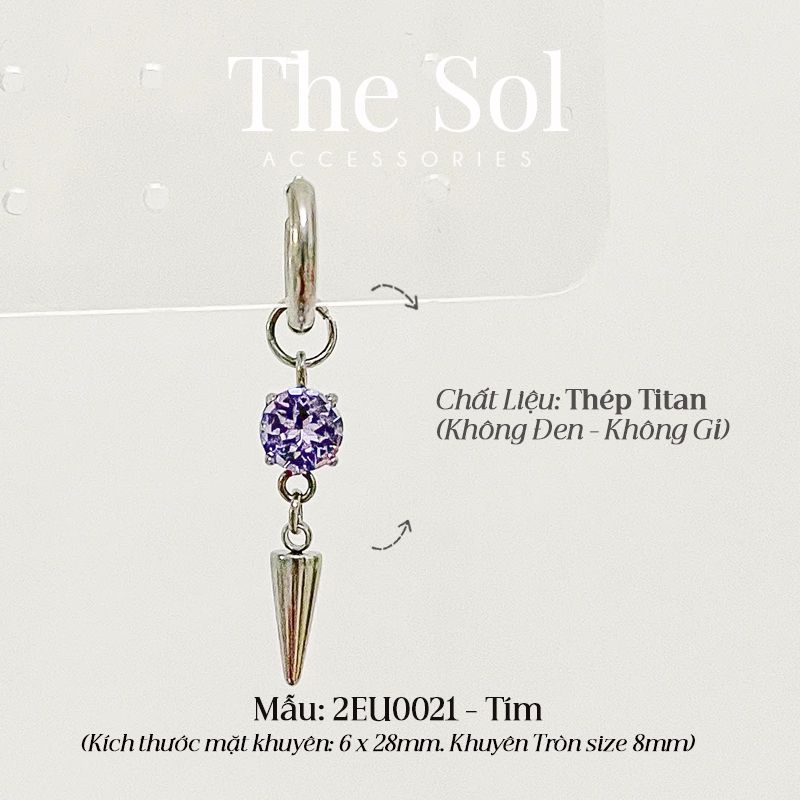  Khuyên Tai Titan Colour Diamond [1 CHIẾC] 