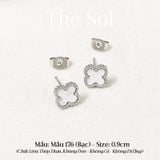  Bông Tai Titan White Lou 0.9cm - Mẫu 176 