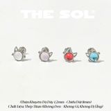  Khuyên Tai Titan Unisex Colorful Gems Cat 