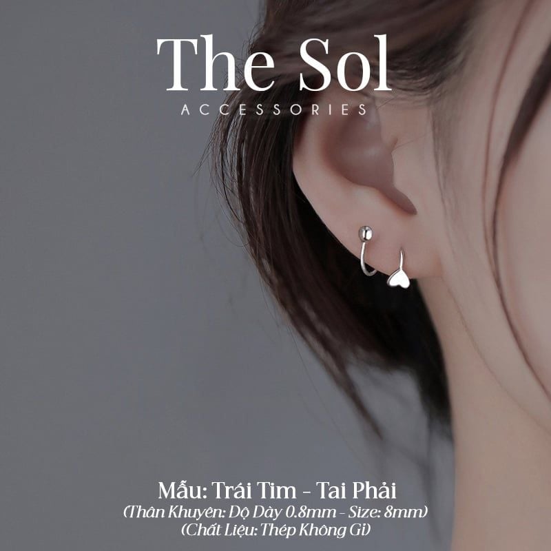  Khuyên Tai Thép Không Gỉ Xoắn S Nhiều Hình 