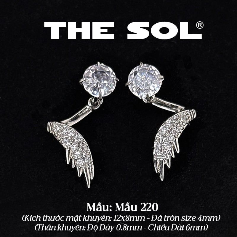  Khuyên Tai Thép Xi Mạ The Wing - Mẫu 220 