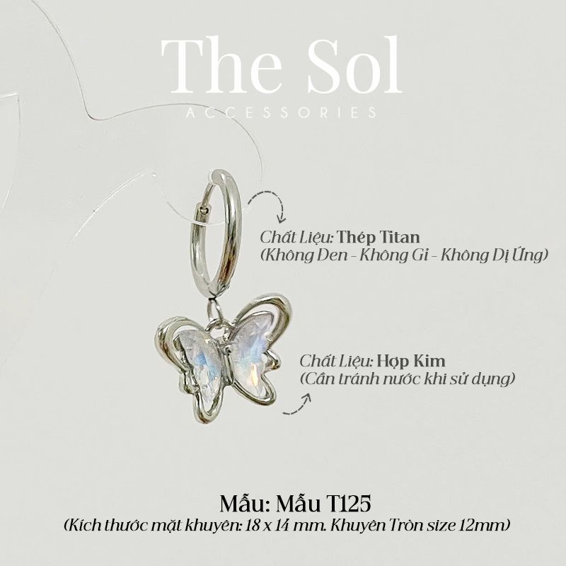  Khuyên Tai Titan The Butterfly - Mẫu T125 