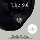  Khuyên Tai Thép Xi Mạ Cross In Heart - Mẫu 298 