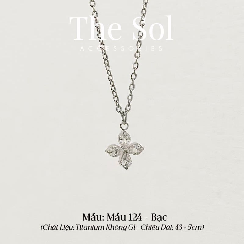  Dây Chuyền Titan Diamond Clover - Mẫu 124 