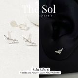  [SHOPEE] Bông Tai Nhựa Nhiều Mẫu Chuôi Su - Màu Bạc 