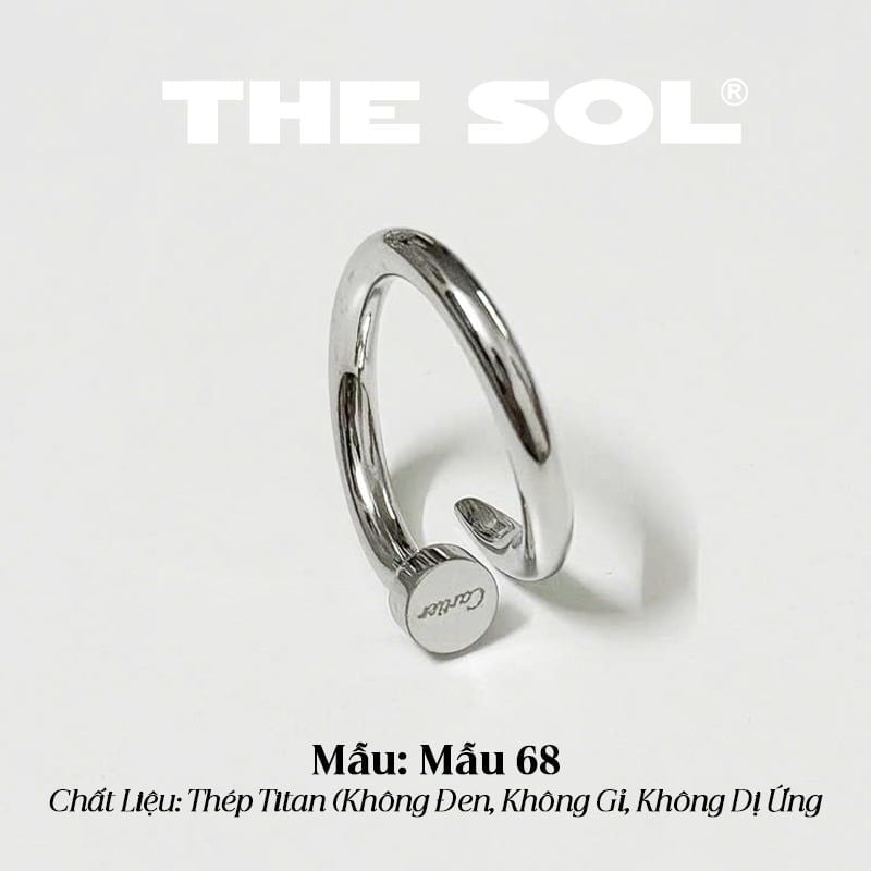  Nhẫn Titan Unisex The Catier - Mẫu 68 