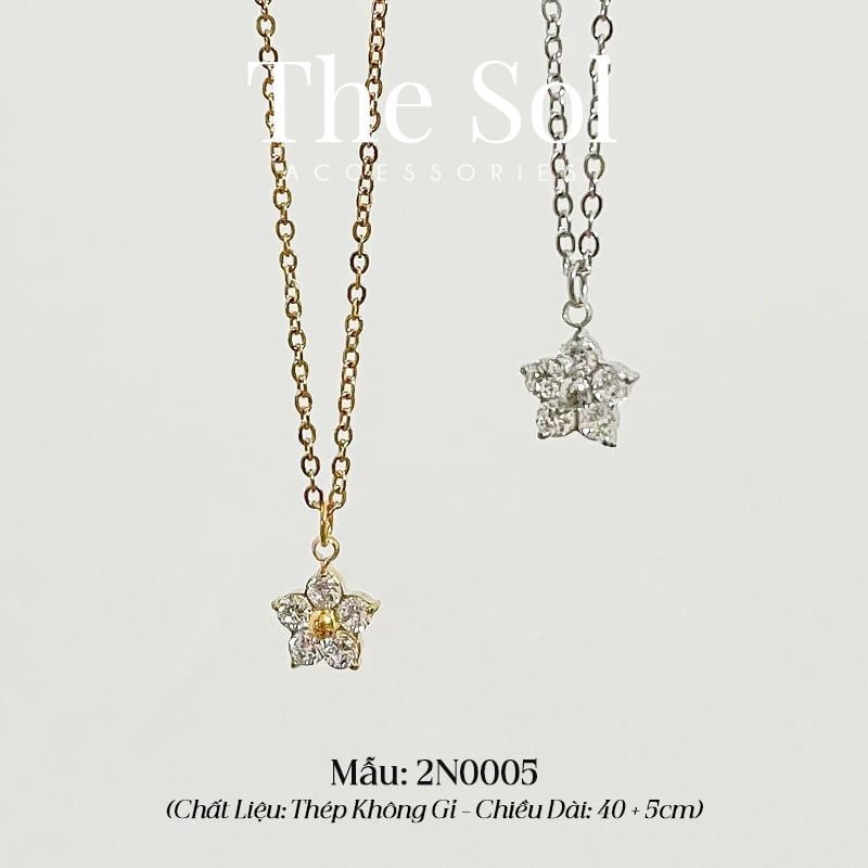  Dây Chuyền Titan Diamond Flower 
