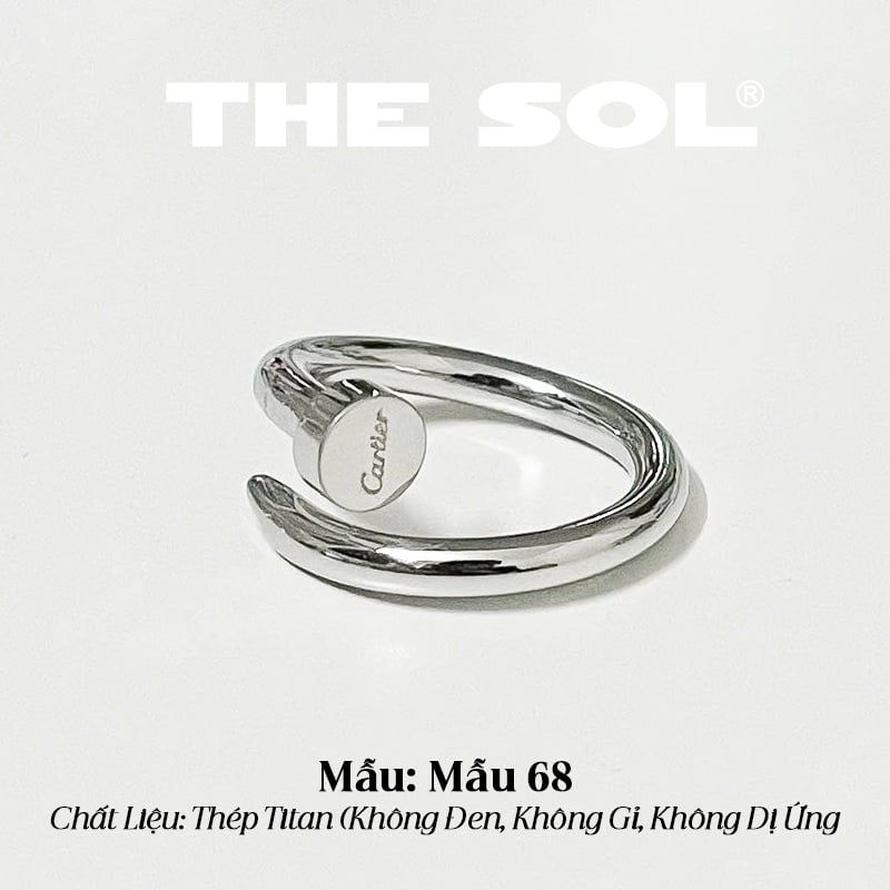  Nhẫn Titan Unisex The Catier - Mẫu 68 
