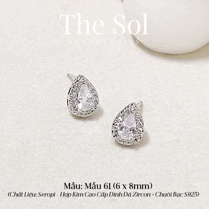  Bông Tai Seropi Drop Diamond - Mẫu 61 