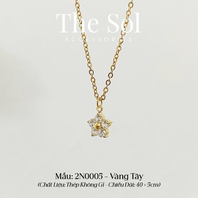  Dây Chuyền Titan Diamond Flower 