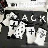  Tất Unisex Black Chrome Heart 