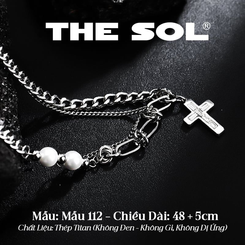  Dây Chuyền Titan Unisex Diamond Cross - Mẫu 112 