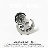  Khuyên Tai Titan Unisex Moon Star - Mẫu D25 