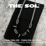  Dây Chuyền Titan Unisex Black Gemstone - Mẫu 120 