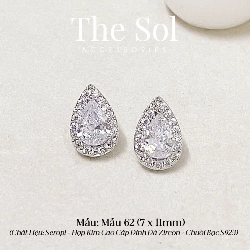  Bông Tai Seropi Drop Diamond - Mẫu 62 