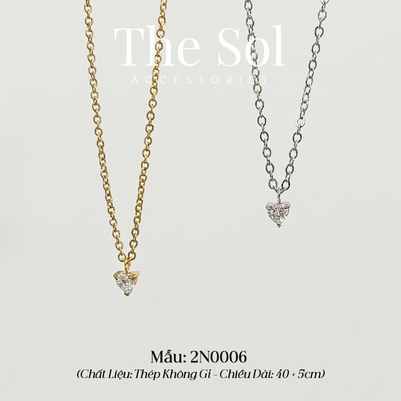  Dây Chuyền Titan Diamond Mini Heart 