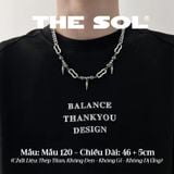  Dây Chuyền Titan Unisex Black Gemstone - Mẫu 120 