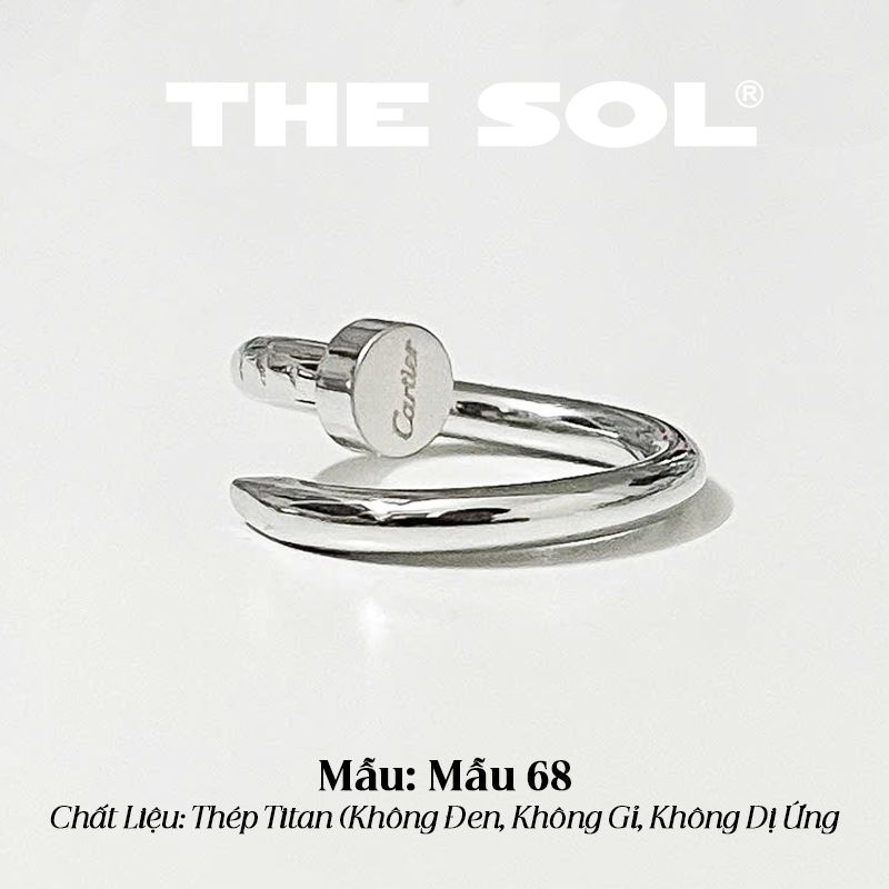  Nhẫn Titan Unisex The Catier - Mẫu 68 