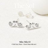  [SHOPEE] Bông Tai Nhựa Nhiều Mẫu Chuôi Su - Màu Bạc 