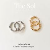  Bông Tai Titan Tròn Hoops Dia Pattern - Mẫu 10 