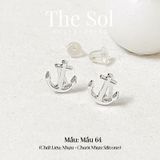  [SHOPEE] Bông Tai Nhựa Nhiều Mẫu Chuôi Su - Màu Bạc 