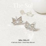  [SHOPEE] Bông Tai Nhựa Nhiều Mẫu Chuôi Su - Màu Bạc 