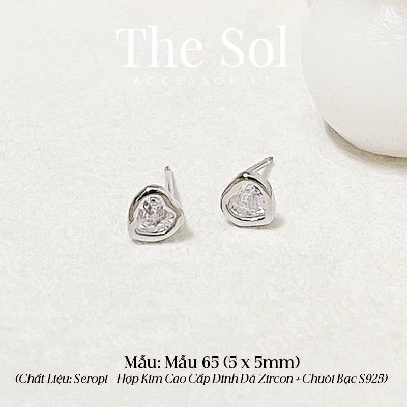  Bông Tai Seropi Mini Dia Heart - Mẫu 65 