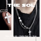  Dây Chuyền Titan Unisex Diamond Cross - Mẫu 112 