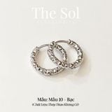  Bông Tai Titan Tròn Hoops Dia Pattern - Mẫu 10 