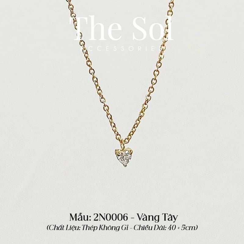  Dây Chuyền Titan Diamond Mini Heart 