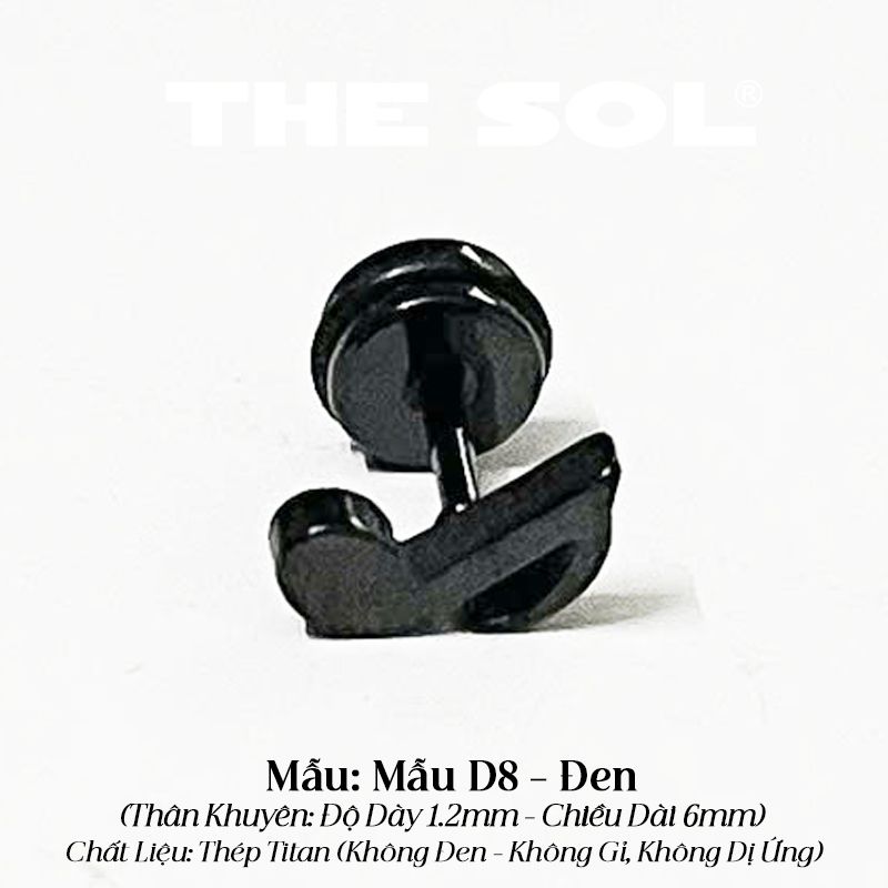  Khuyên Tai Titan Unisex Basic Note - Mẫu D8 