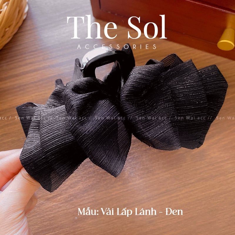  Kẹp Tóc Hàn Quốc Vải Lấp Lánh 