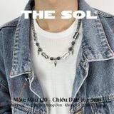  Dây Chuyền Titan Unisex Black Gemstone - Mẫu 120 