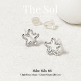  [SHOPEE] Bông Tai Nhựa Nhiều Mẫu Chuôi Su - Màu Bạc 