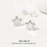  [SHOPEE] Bông Tai Nhựa Nhiều Mẫu Chuôi Su - Màu Bạc 