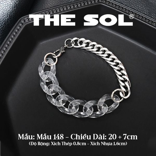  Lắc Tay Titan Unisex Acrylic & Chain - Mẫu 148 