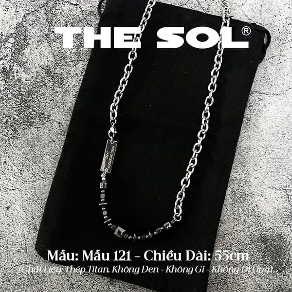  Dây Chuyền Titan Unisex Black Stones - Mẫu 121 
