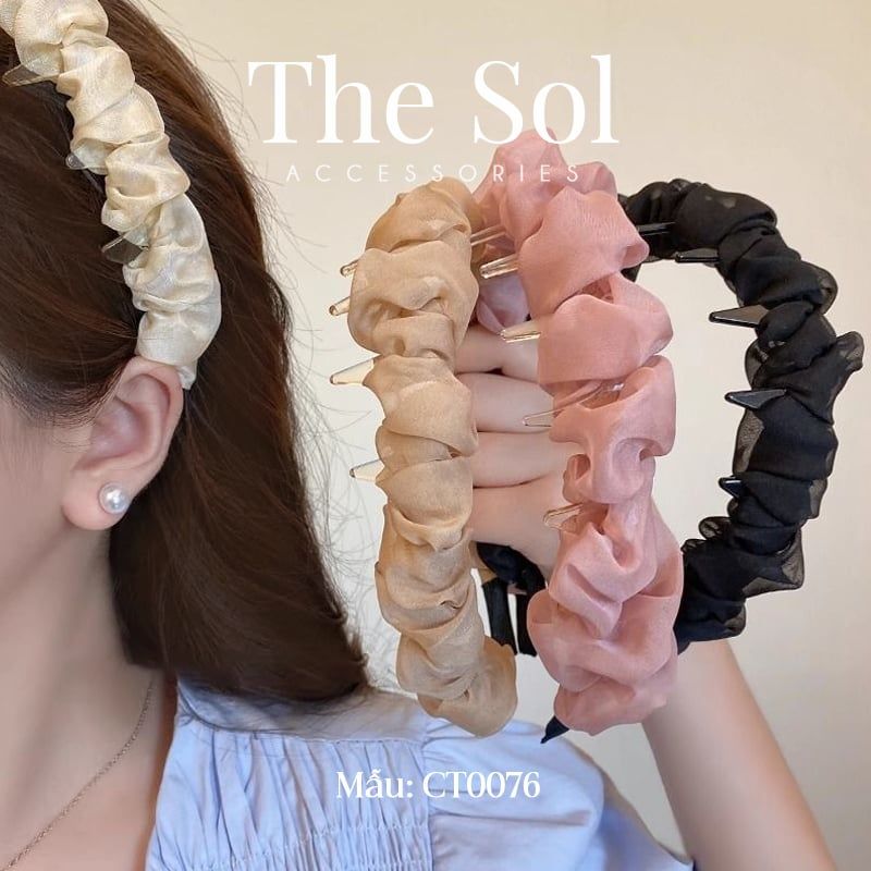  Cài Tóc Hàn Quốc Ruffled Chiffon - Ver 2 
