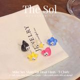  Set Bông Tai Hàn Quốc Nhân Vật Hoạt Hình - 5 Chiếc 