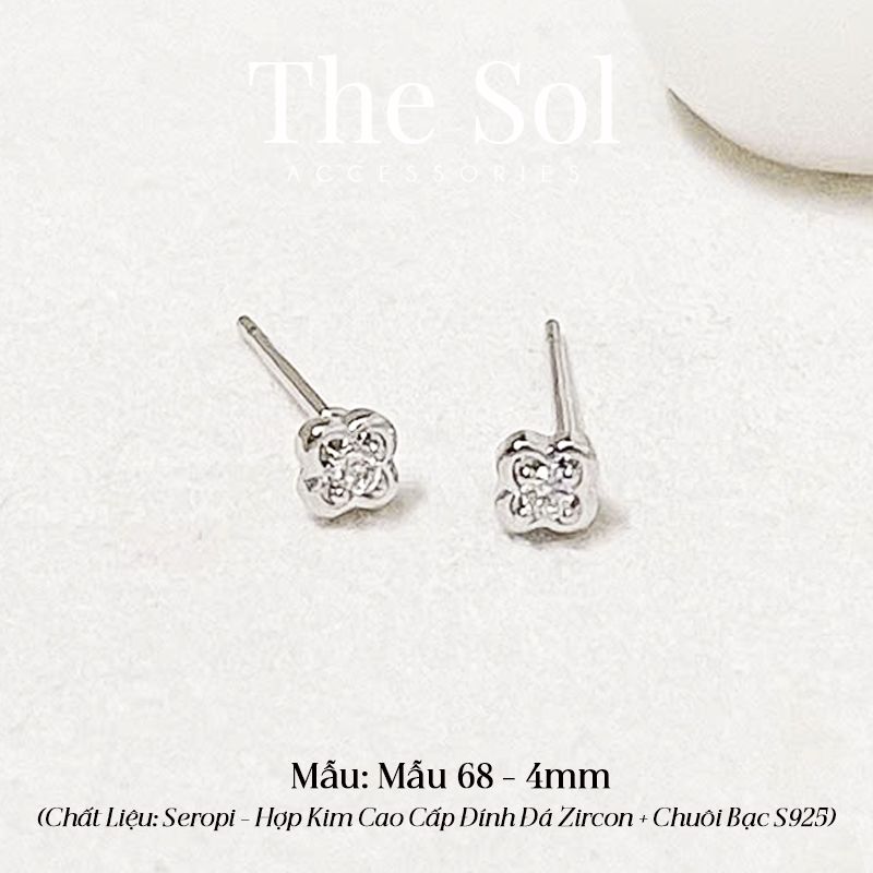  Bông Tai Seropi Mini Dia Clover - Mẫu 68 