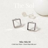  [SHOPEE] Bông Tai Nhựa Nhiều Mẫu Chuôi Su - Màu Bạc 