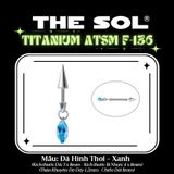  Khuyên Tai TITANIUM ATSM F-136 VERTICAL HELIX 