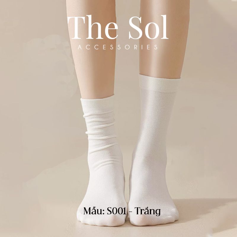  Tất Hàn Quốc Basic Trơn Không Viền 