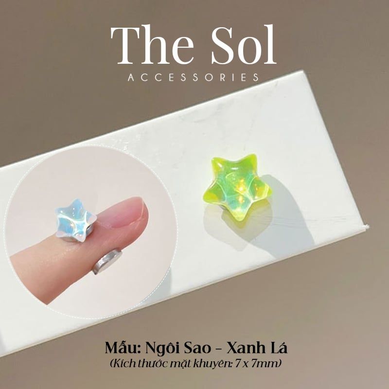  Khuyên Tai Nam Châm Hologram - 1 Chiếc 