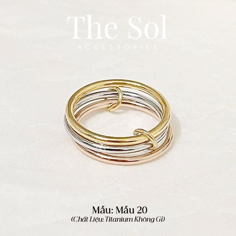  Nhẫn Titan Triple Rings 1 - Mẫu 20 
