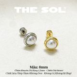  Khuyên Tai Titan Unisex Circle Pearl - [1 CHIẾC] 