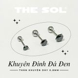  Khuyên Tai Titan The Basic Ngọc - Tròn Đen 