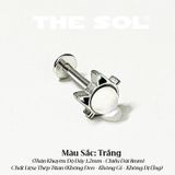  Khuyên Tai Titan Unisex Colorful Gems Cat 