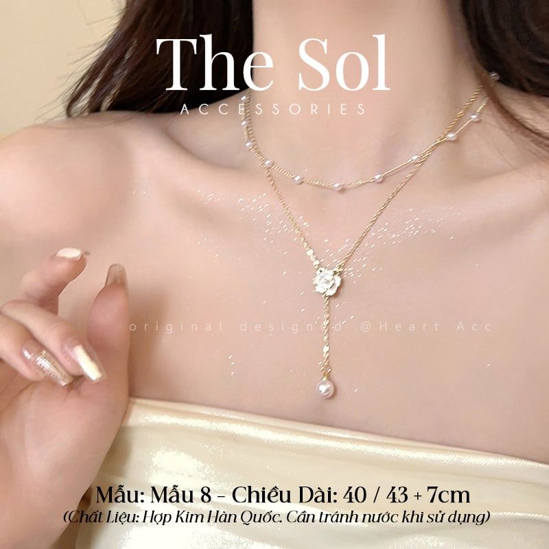 Dây Chuyền Hàn Quốc Layer Rose - Mẫu 8 