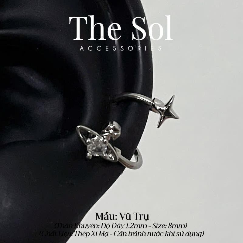 Khuyên Tai Thép Xi Mạ Galaxy - Mẫu 101 